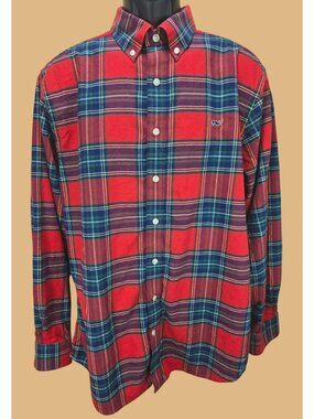 Vineyard Vines Slim Fit Plaid Button-Down Shirt Large